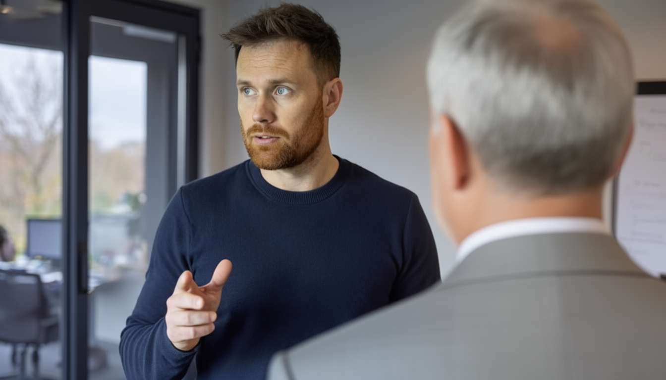 Tom Pearson in a client discussion